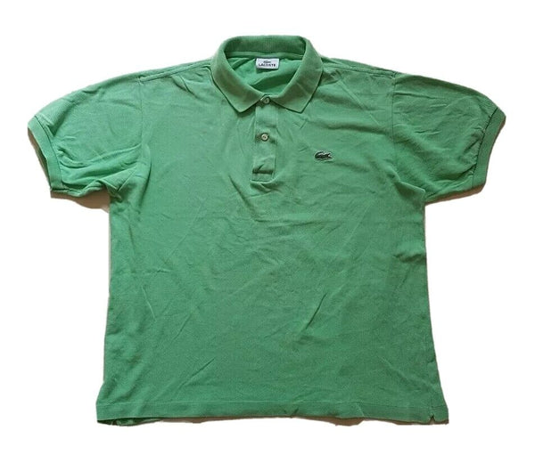 LACOSTE Polo Shirt Mens 5 L Regular Fit Leaf Green Cotton Iconic Croc Devanlay