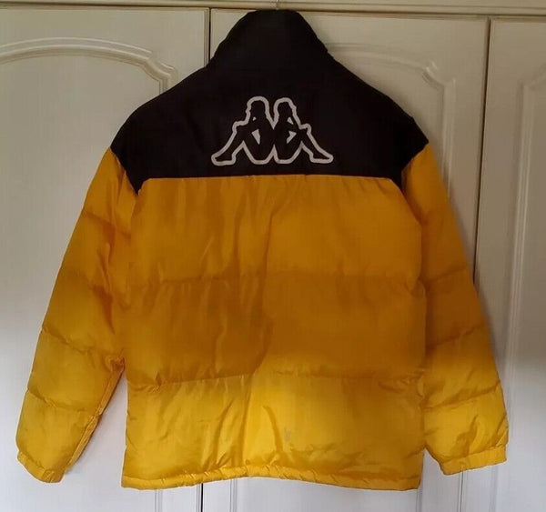 KAPPA Puffer Jacket Vintage Y2k Mens M Yellow Black