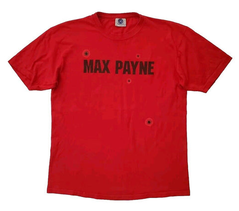 MAX PAYNE Tshirt Red Rockstar Games 2008 Movie Official Promo Merch Mens M