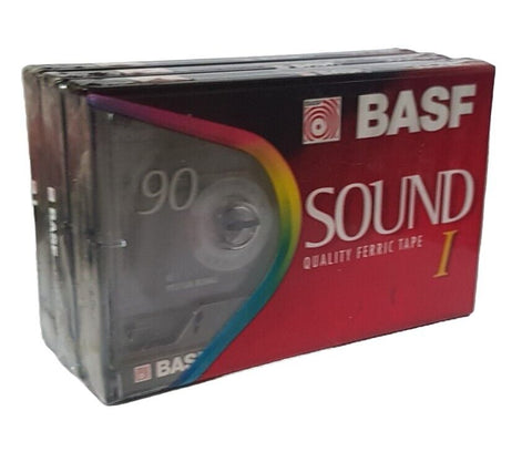 BASF Sound 1 Cassette Tapes X 3 Quality Ferric 90 Min New and Sealed