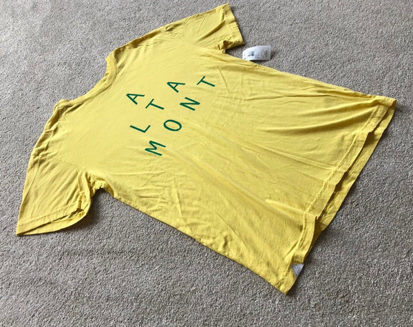 ALTAMONT Lockstep T Shirt Tshirt Mens S Yellow Cotton Big Spellout Logo In Green