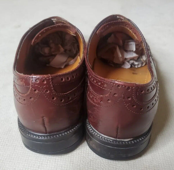 Vintage ST MICHAEL BROGUES SHOES Mens UK 8 EU 42 Marks Spencer Brown Leather UK