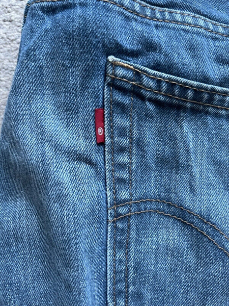 LEVIS 505 JEANS Mens W 36L 34  vintage blue denim red tab regular fit A127