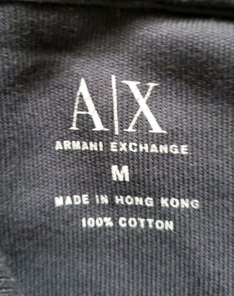 Vintage ARMANI EXCHANGE AX Tracksuit Zip Top Men M Grey Cotton Made In Hong Kong