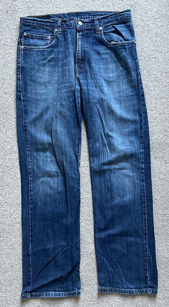 LEVIS 752  JEANS Mens W 34 L 30  vintage blue denim red tab regular fit A118