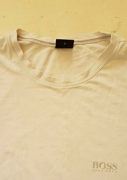 HUGO BOSS T Shirt Mens S Regular Fit White