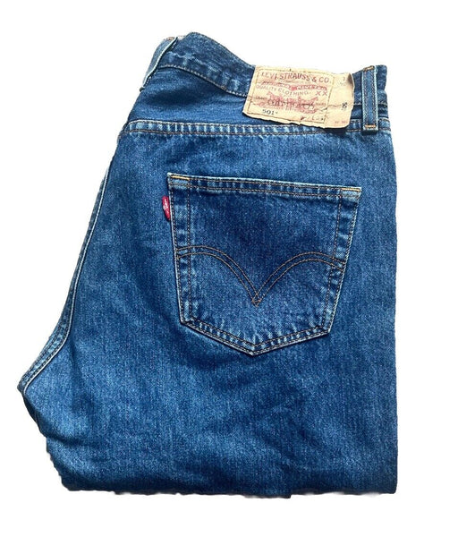 LEVIS 501 Jeans Mens W 33 L 34 vintage blue denim red tab regular fit A155