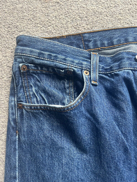 LEVIS 501 Jeans Mens W 33 L 34 vintage blue denim red tab regular fit A155