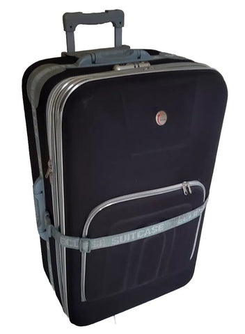 ECLIPSE Suitcase Size XXL  - Huge - Hybrid 2 Wheels Lock Expandable Black Grey