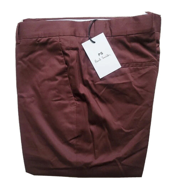 PAUL SMITH Chinos Trousers Mens W32 L27 Slim Fit Chestnut Brown