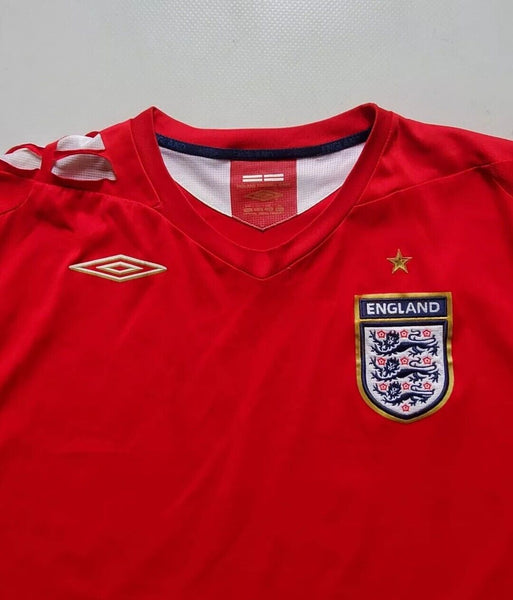 England Football Shirt Jersey Mens XXL Season 2006 2008 Umbro Away Red