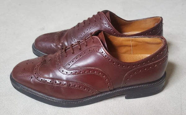 Vintage ST MICHAEL BROGUES SHOES Mens UK 8 EU 42 Marks Spencer Brown Leather UK