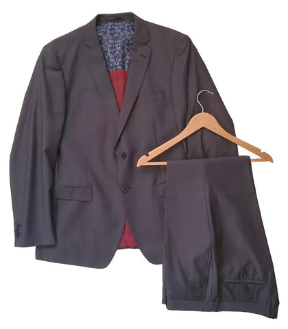 Van Kollem Suit Mens New Hampshire Jkt 42R Trs W 36 L 32 Slate Grey Worn Once