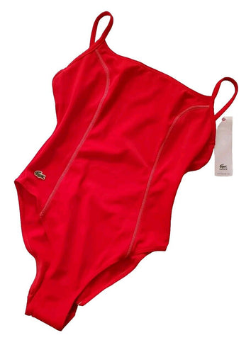 LACOSTE Swimsuit Swimming Costume 1 Piece Size XS Rojo Red New With Tags