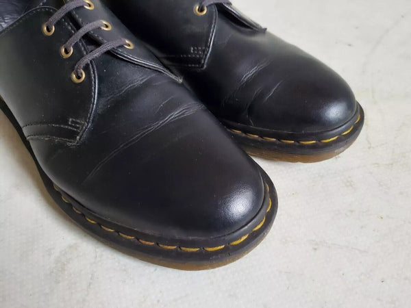 DR MARTENS Shoes Black Leather Mens Uk 8 Eu 42 - Read description