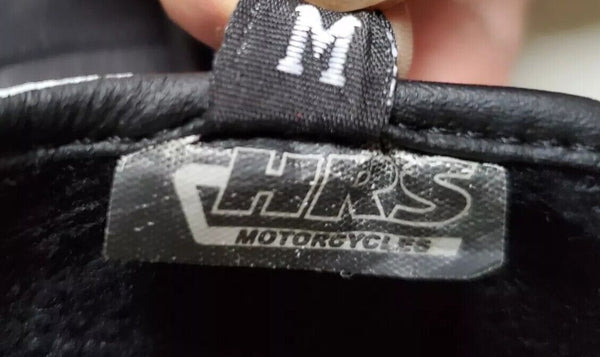 HRS Isle Of Man Road Racing Motorcycle Gloves Mens M Black Blue - Worn Once