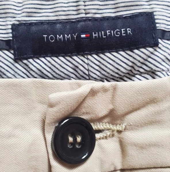 Tommy Hilfiger Chinos Brooklyn Trousers Mens W 38 L 32 Stone Cotton Regular Fit