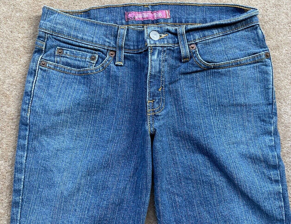 Womens Levis Jeans 518 Bootcut W 28 L 29 Blue Denim Red Tab C7