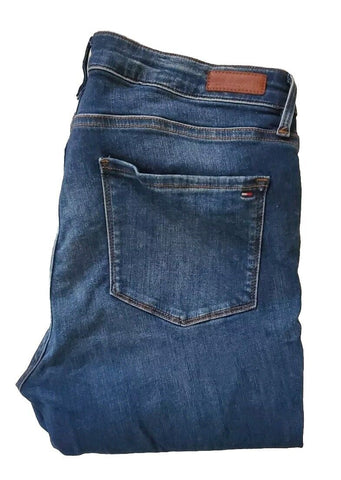 TOMMY HILFIGER Como Jeans Womens W 30 L 30 Jegging Fit Stretch Indigo Blue Denim