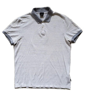 HUGO BOSS Polo Shirt Mens M Grey