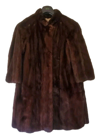 Genuine Mink Fur Coat Womens Vintage 1950s Real Fur Calman Links London Uk