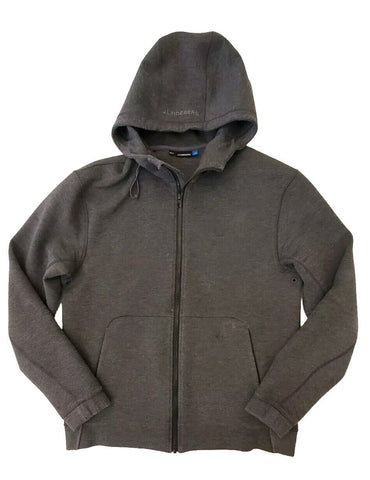 J Lindberg Hoodie Zip Top Sweatshirt Jacket Mens L Charcoal Grey Jersey