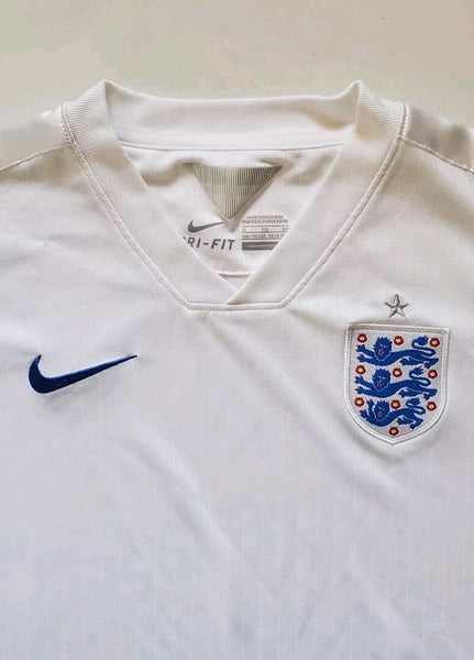 ENGLAND Football Shirt Youth XL Nike Home 2014 - 2016 White Dri Fit Authentic