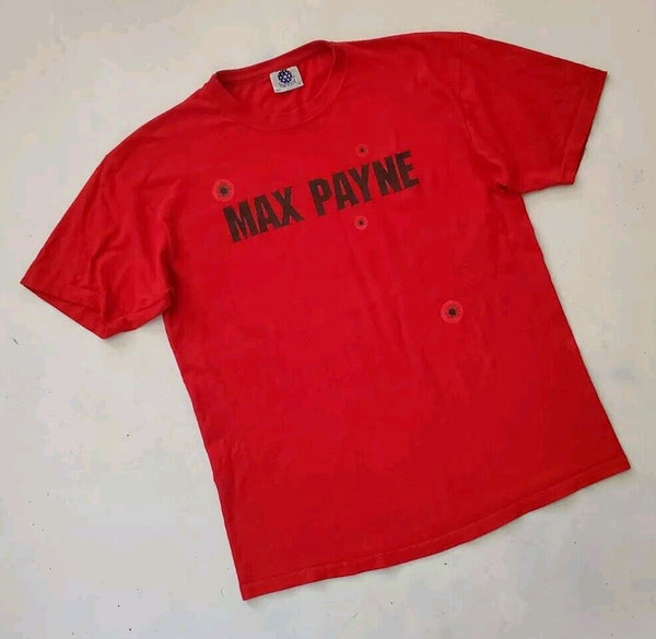 MAX PAYNE Tshirt Red Rockstar Games 2008 Movie Official Promo Merch Mens M