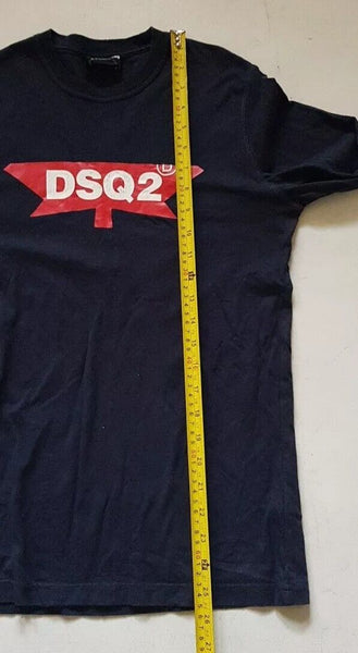 DSQUARED2 Tshirt T Shirt Long Sleeved Boys Age 14 Navy Blue Red Logo