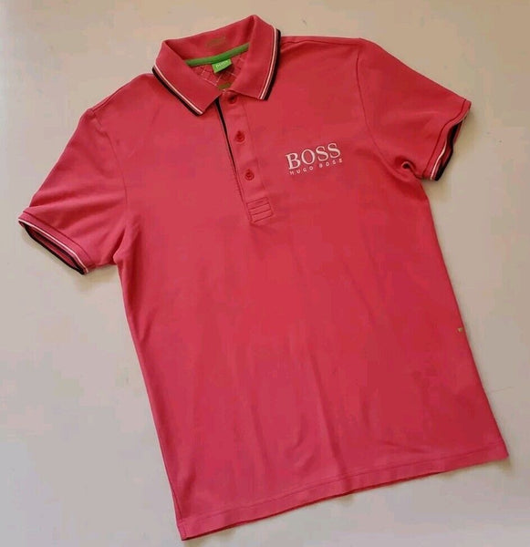 HUGO BOSS Golf Polo Shirt Mens S Moisture Manager Pink