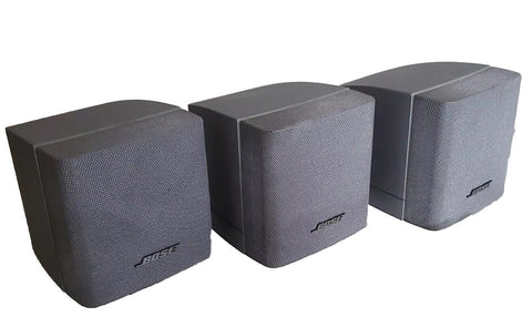 BOSE Acoustimass Cube Speakers x 3 Silver - Tested Fully Working