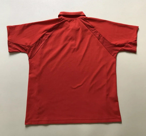 FILA Polo Shirt Mens L Golf Performa Flame Red Regular Fit