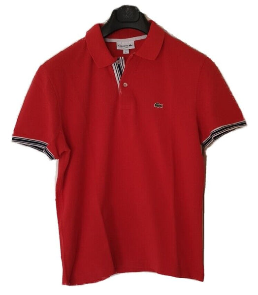 LACOSTE Polo Shirt Mens 5 Large Sport Fit Red Iconic Croc Authentic