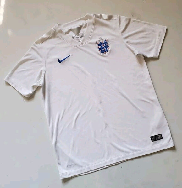 ENGLAND Football Shirt Youth XL Nike Home 2014 - 2016 White Dri Fit Authentic