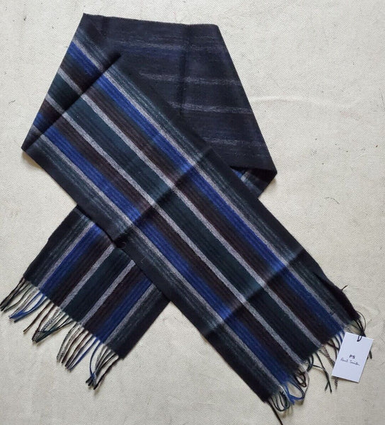 For Centralgirl Only!! PAUL SMITH SCARF Mens Signature Stripes Lambswool