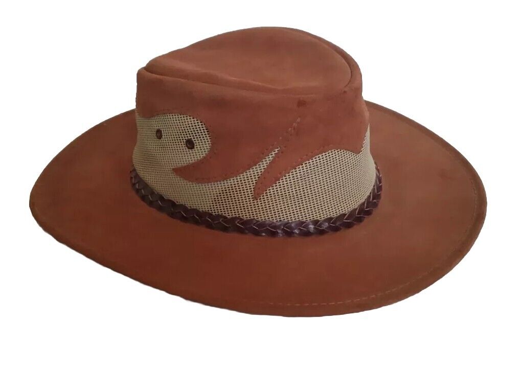 JACARU Hat Cowboy Western Blaze Mens M To L Tan Suede Australia