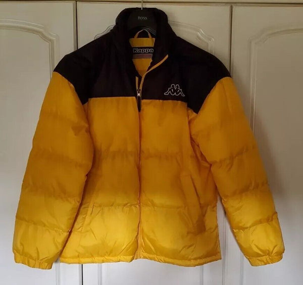 KAPPA Puffer Jacket Vintage Y2k Mens M Yellow Black