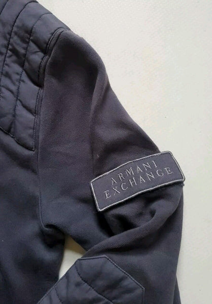 Vintage ARMANI EXCHANGE AX Tracksuit Zip Top Men M Grey Cotton Made In Hong Kong