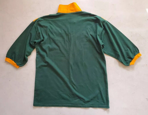 Vintage Australia Rugby Shirt Jersey Mens XL Green Gold 80s Wallabies Crest