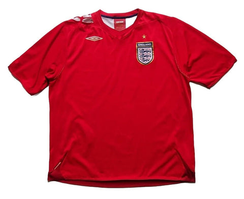 England Football Shirt Jersey Mens XXL Season 2006 2008 Umbro Away Red