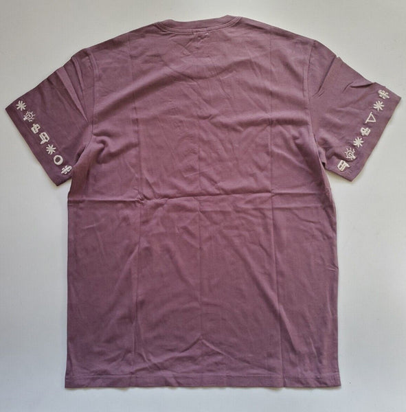 PAUL SMITH Tshirt T Shirt Mens M Slim Fit Plum Aztec Hieroglyphs