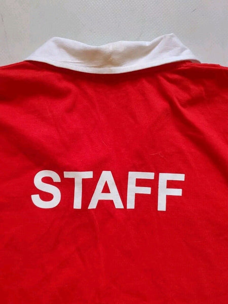 ENGLAND FA Staff Carlsberg Tshirt Polo Mens XL Rare Wembley Steward 2002