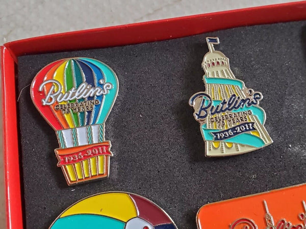 Butlins Pin Badge Full Set 75 Years 1936 Original 2011 Holiday Camp Enamel Boxed