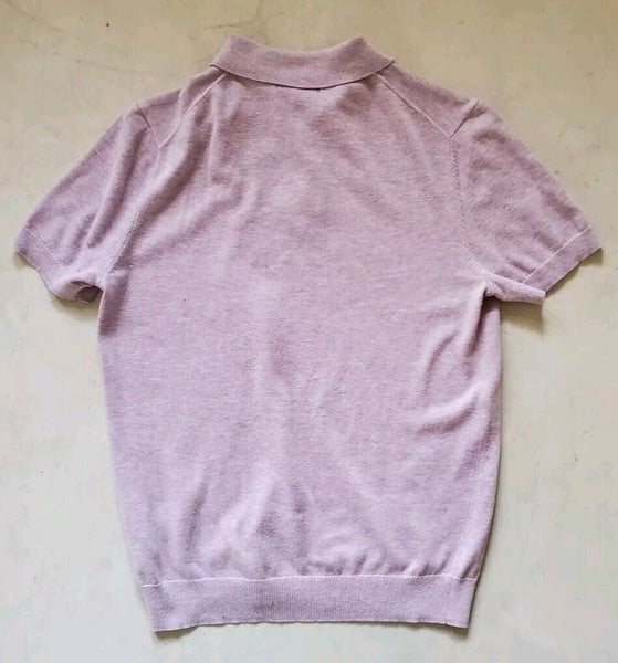 Nicole Farhi Knitted Polo Jersey Mens M Lilac