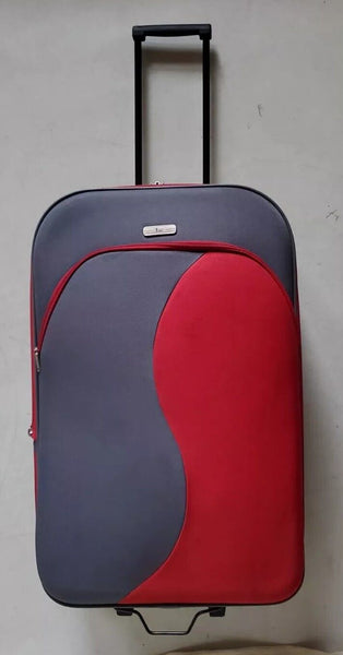 FIORE Suitcase Size L Hybrid 2 Wheels Lock Expandable Lightweight Red Grey