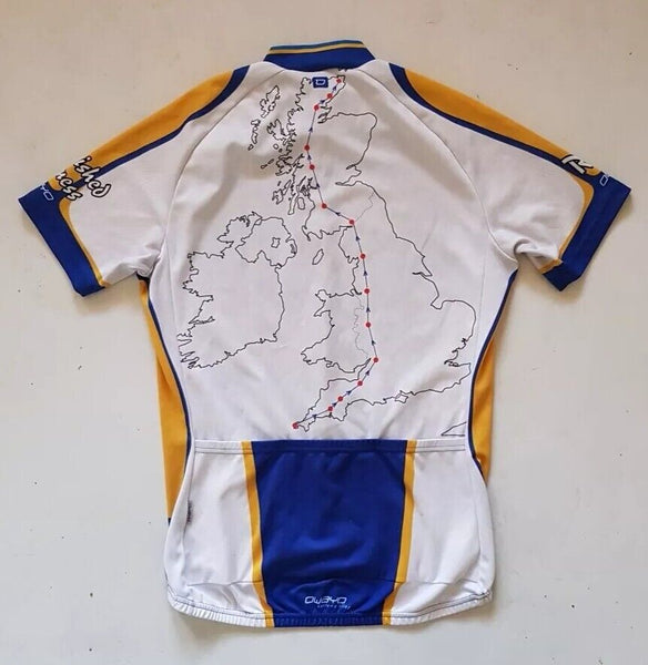 OWAYO Cycling Jersey Shirt Men L Cancer Research Lands End to John O Groats 2016