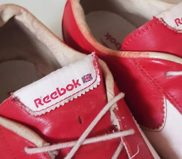 Vintage Paul Smith Reebok Trainers 90's Red White Leather Mens Uk 9 Eu 43 - Rare