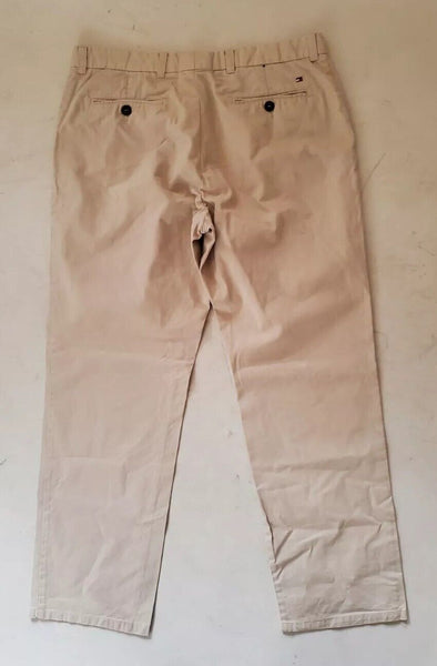 Tommy Hilfiger Chinos Brooklyn Trousers Mens W 38 L 32 Stone Cotton Regular Fit