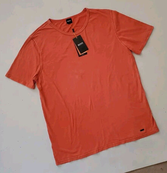 HUGO BOSS T Shirt Tshirt Mens XXL Casual Fit Burnt Orange Cotton