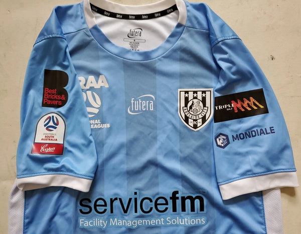 ADELAIDE CITY FC SHIRT JERSEY Mens M Season 2022 Away Futera Blue BRAND NEW